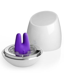 Jimmyjane Pure UV Sanitizing Mood Light Form 2 Vibrating Massager Ultraviolet Edition - Purple And White