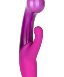 Jopen Opal Rechargeable Silicone Dual Vibrating G-Spot Glass Wand Massager - Purple