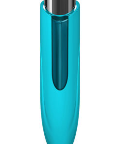 Key Nyx Vibrator Waterproof With Silicone Sleeve 5 Inch Robin Egg Blue