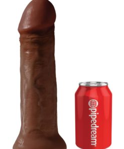 King Cock Realistic Dildo Brown 11 Inch