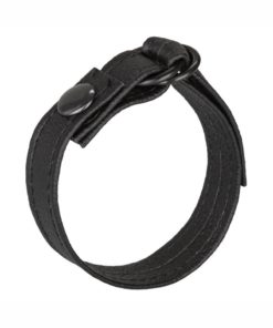 Leather Cinch Cock Ring - Black