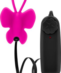 Luxe Butterfly Teaser Silicone Egg With Remote Control - Fuchsia