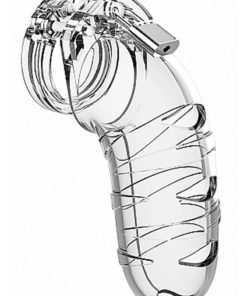 Man Cage Model 05 Male Chastity With Lock 5.5in - Clear