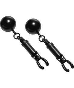 Master Series Black Bomber Nipple Clamps With Ball Weights - Black
