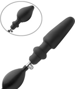 Master Series Expander Inflatable Anal Plug With Removable Pump - Black