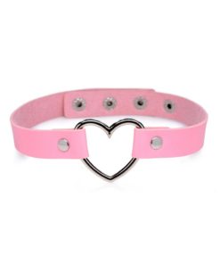 Master Series Heart Choker Necklace - Pink