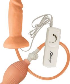 Maxx Men Vibrating Inflatable Pleasure Butt Plug - Vanilla