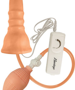 Maxx Men Vibrating Inflatable Ripple Plug Butt Plug - Vanilla