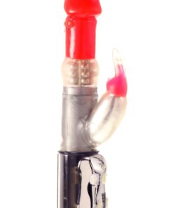Minx Classic Glow Rabbit Vibrator - Red/Silver