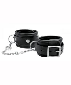 Mistress By Isabella Sinclaire Leather Wrist Cuffs - Black