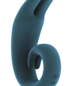 Mjuze The Lithe Flexible Silicone Rechargeable Clitoral And Anal Stimulation Vibrator - Blue