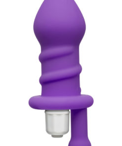 Mood Juicy Swirled Silicone Plug Waterproof Purple 4.9 Inch