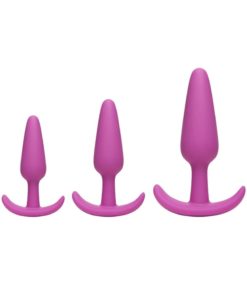 Mood Naughty 1 Trainer Silicone Anal Plug (3 Piece Set) - Pink