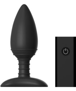 Nexus Ace Rechargealbe Silicone Vibrating Butt Plug With Remote Control- Medium - Black