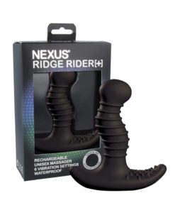 Nexus Ridge Rider+ Rechargeable Silicone G-Spot and P-Spot Vibrator - Black