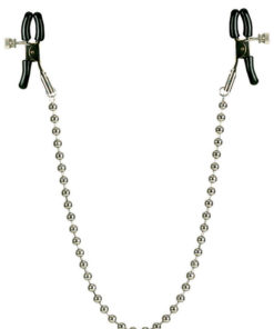 Nipple Play Silver Beaded Chain Nipple Clamps - Silver