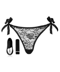 Nu Sensuelle Pleasure Panty Rechargeable Silicone Remote and Bullet - Black