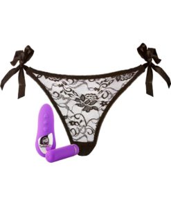 Nu Sensuelle Pleasure Panty Rechargeable Silicone Remote and Bullet - Purple