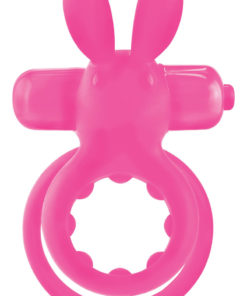Ohare Silicone Vibrating Rabbit Cockring Waterproof Pink