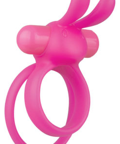 Ohare XL Silicone Wearable Rabbit Vibe Cockring Waterproof Pink 6 Each Per Box