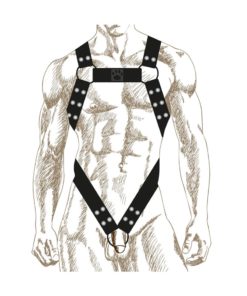 Prowler Red Butch Body Harness - 2XLarge - Balck/Silver