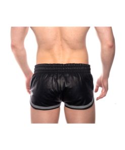Prowler Red Leather Sport Shorts - Large - Black/Gray