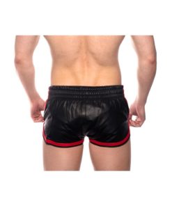 Prowler Red Leather Sport Shorts - Medium - Black/Red