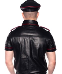 Prowler Red Police Shirt Piped - XSmall - Black/Red
