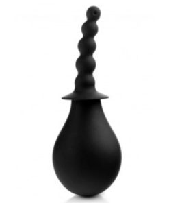 Prowler Rippled Silicone Anal Douche - Black
