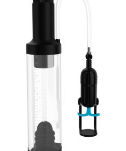 Pump Worx Deluxe Head Job Vibrating Power Penis Pump - Clear And Black