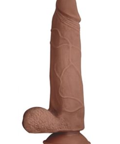 Realcocks Dual Layered 04 Bendable Thick Dildo 8in - Caramel