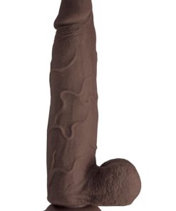 Realcocks Dual Layered 09 Bendable Thick Dildo 9in - Chocolate