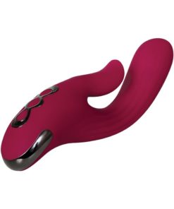 Red Dream Rechargeable Silicone Vibrator - Burgundy