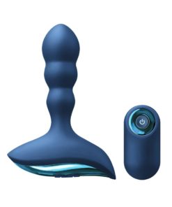 Renegade Mach 1 Rechargeable Silicone Vibrating Anal Stimulator With Remote Control - Blue