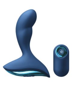 Renegade Mach 2 Rechargeable Silicone Vibrating Prostate Stimulator With Remote Control - Blue