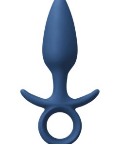 Renegade Rechargeable Silicone King Anal Plug - Medium - Blue