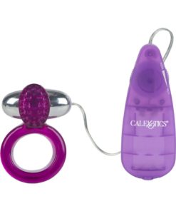 Ring Of Passion Vibrating Cock Ring With Clitoral Stimulation - Purple