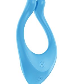 Satisfyer Partner Multifun 1 Silicone Singles Or Partner Vibrator USB Rechargeable Waterproof Blue