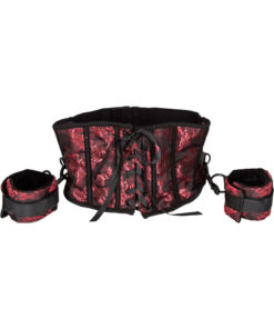 Scandal Corset With Cuffs - Red/Black