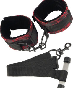 Scandal Over The Door Cuffs - Red/Black
