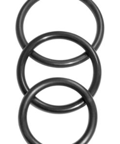 Sex and Mischief f Nitrile Cock Ring (3 Pack) - Black