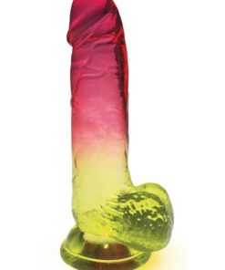 Shades Gradient 8in Dildo - Pink and Yellow