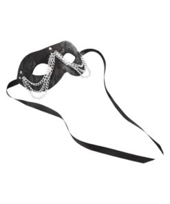 Sincerely Chained Lace Mask - Black