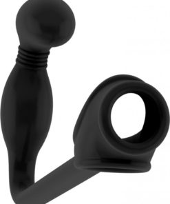 Sono No 2 Butt Plug With Cock Ring Felxible Silicone - Black