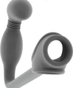 Sono No 2 Butt Plug With Cock Ring Felxible Silicone - Grey