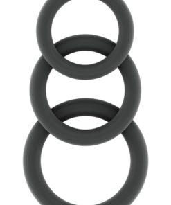Sono No 25 Silicone Cock Ring Set Flexible - Grey (3 Per Set)