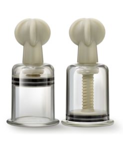 Temptasia Clit And Nipple Large Twist Suckers (Set of 2) - Clear