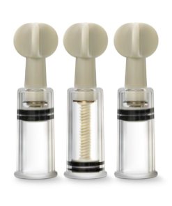 Temptasia Clit And Nipple Twist Suckers (Set of 3) - Clear