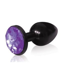 The 9`s - The Silver Starter Bejeweled Annodized Stainless Steel Plug - Violet