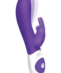 The Come Hither Rabbit Rechargeable Silicone G-Spot Vibrator - Purple